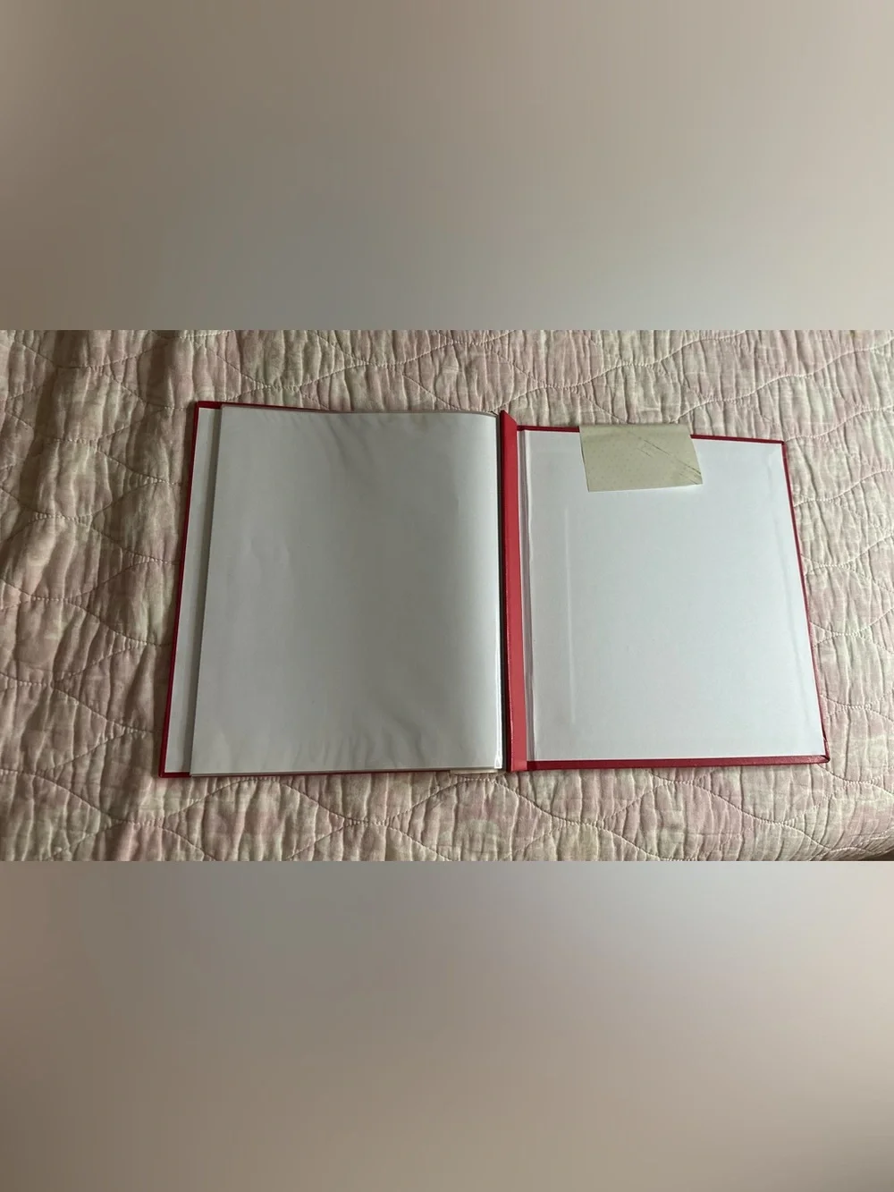 Red Leather-Look 20 Page Top Load Scrapbook / Photo Album 12x12”
